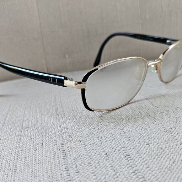 Elle Eyeglasses Frame EL13344 GD Women's Black Metal Oval Full Rim 51[]16 135 - Picture 4 of 16